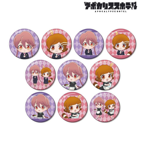 『アポカリプスホテル』トレーディング ちびキャラ ホテルモントレ制服&モーニングスタッフver. グリッター缶バッジ(単位/BOX)